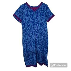 Women's L Blue & Purple Indian Salwar Kameez / Punjabi Dress